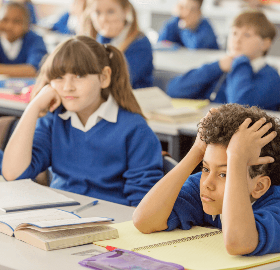 kids in school at their desks
